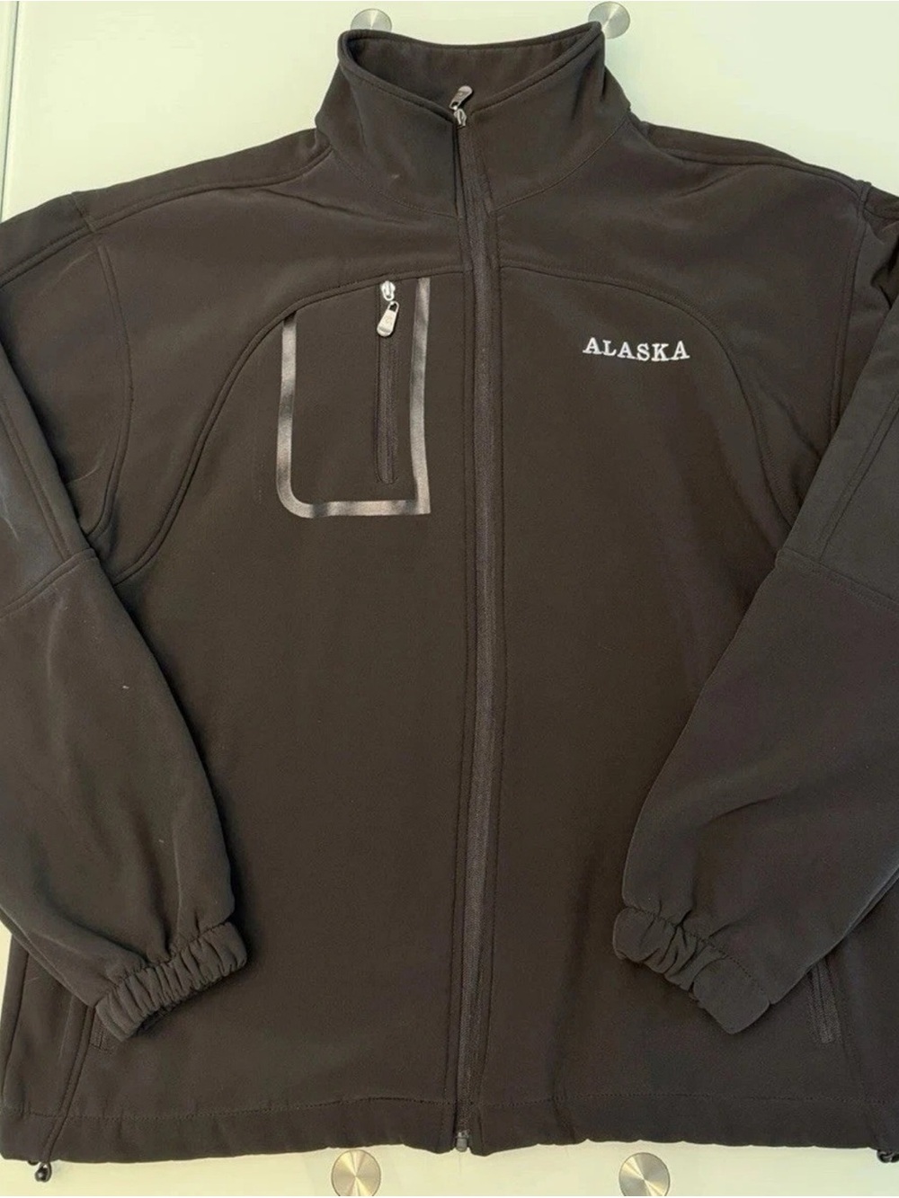 Men's Black Full-Zip Fleece Jacket